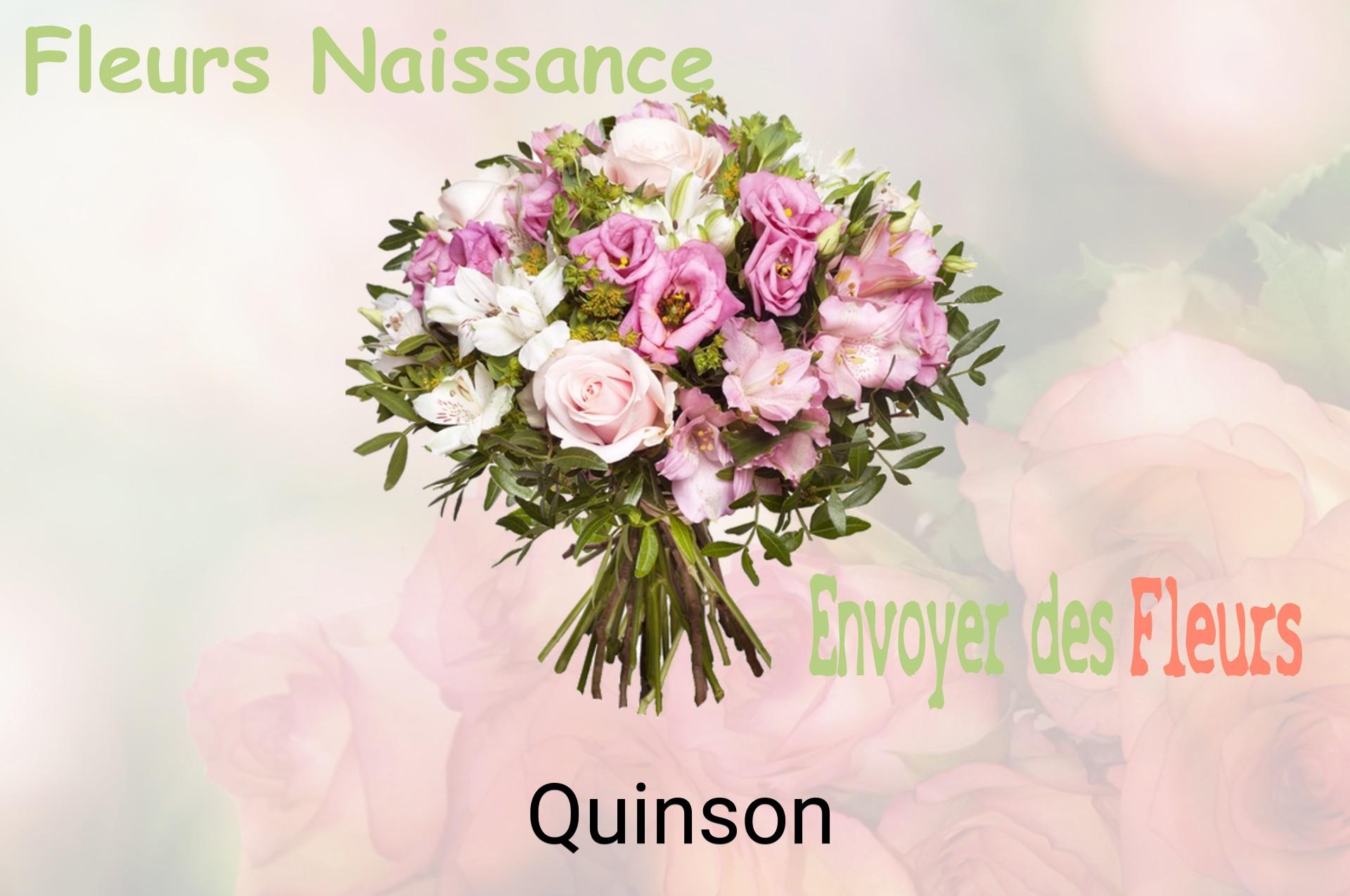 Bouquet de fleurs de naissance livré à Quinson